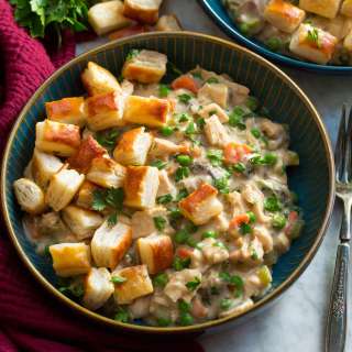 Chicken Pot Pie with Puff Pastry