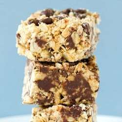 No-Bake Oatmeal-Peanut Butter Chocolate Chip Bars