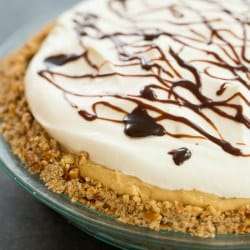 Chocolate-Peanut Butter Banana Cream Pie with Pretzel Crust
