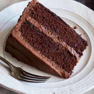 Chocolate Cake with Chocolate Buttercream Frosting