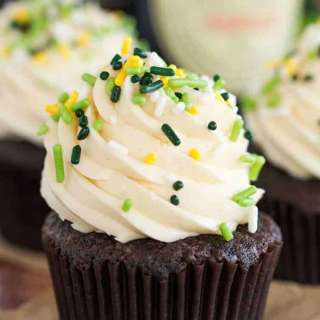 Guinness, Whiskey & Irish Cream Cupcakes