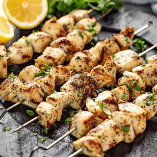 Grilled Lemon Chicken Kabobs