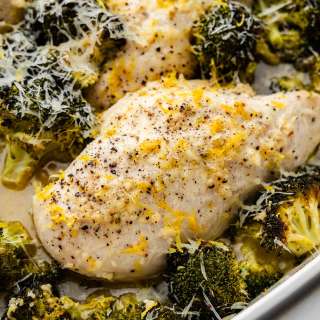 Lemon Garlic Chicken and Broccoli Bake
