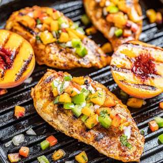Chipotle-Peach Glazed Grilled Chicken Breast