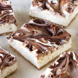 No Bake Nutella Swirl Cheesecake