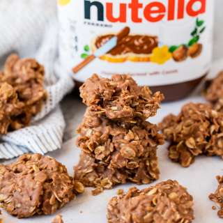 Peanut Butter Nutella No Bake Cookies