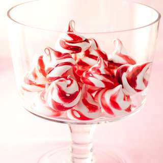 Strawberry Meringue Cookies