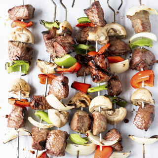 Dr. Pepper Marinated Steak Kabobs