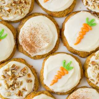 Carrot Cake Cookies with Cream Cheese Frosting