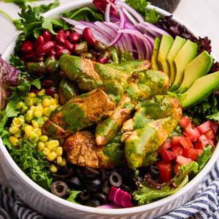 Chicken Taco Salad with Cilantro-Lime Vinaigrette