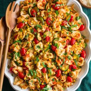 Cheese Tortellini with Summer Veggies