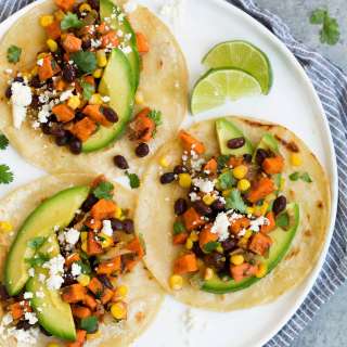 Sweet Potato and Black Bean Tacos (with Honey and Lime)