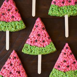 Watermelon Rice Krispie Treats