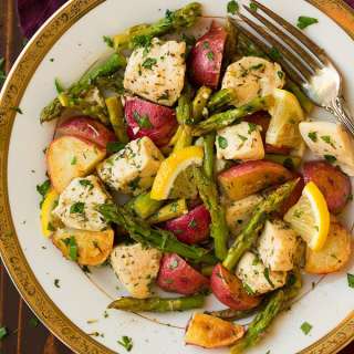 Lemon Chicken Asparagus and Potato Sheet Pan Dinner