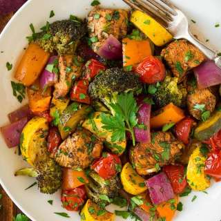 Balsamic Chicken and Veggie Sheet Pan Dinner