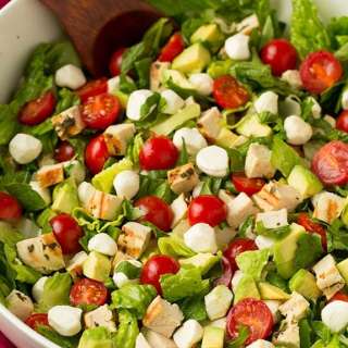 Caprese Chopped Salad {with Chicken and Avocado}