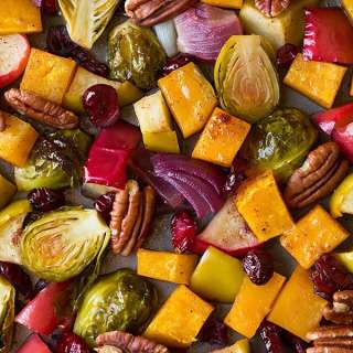 Autumn Roasted Vegetables with Apples and Pecans