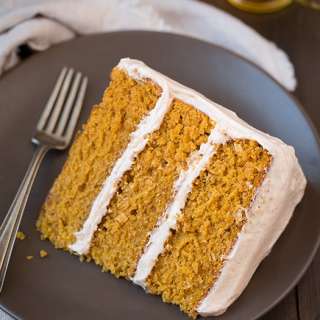 Pumpkin Cake with Cinnamon Cream Cheese Frosting
