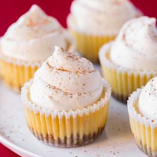 Eggnog Cheesecake Cupcakes