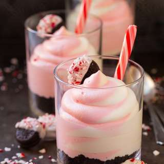 No Bake Peppermint White Chocolate Cheesecakes