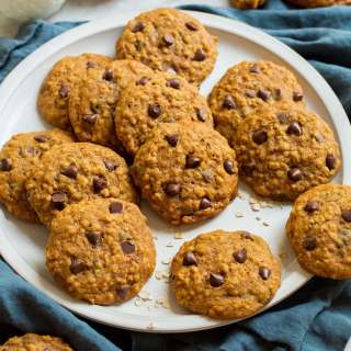 Pumpkin Oatmeal Chocolate Chip Cookies