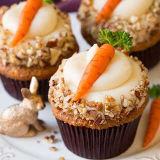 Carrot Cake Cupcakes with Cream Cheese Frosting