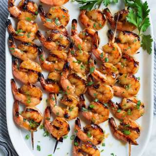 Grilled Shrimp {with Honey Garlic Marinade}