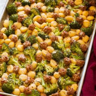 Sheet Pan Gnocchi with Sausage and Broccoli
