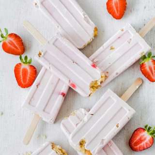 Sugar Free Strawberry Cheesecake Popsicles