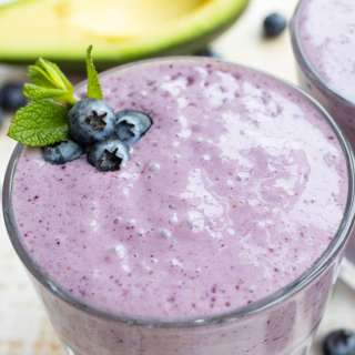 Creamy Avocado Blueberry Smoothie