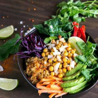 Spicy Chickpea Freekeh Buddha Bowl