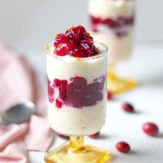 Sweet Orange Ricotta With Cranberry Compote