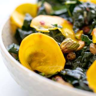 Kale and Golden Beet Salad With Champagne Vinaigrette