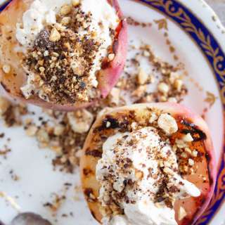 Grilled Peaches With Mascarpone Cream