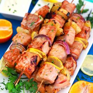 Grilled Salmon Skewers