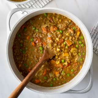 Instant Pot Peanut Curry Lentil Soup (No Coconut Milk)