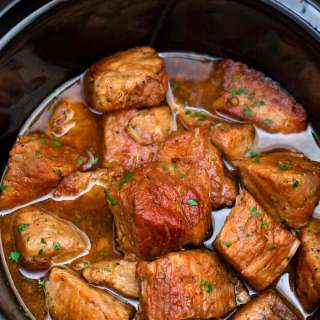 Slow Cooker Brown Sugar Garlic Pork 