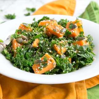 Spicy Sweet Potato and Kale Salad