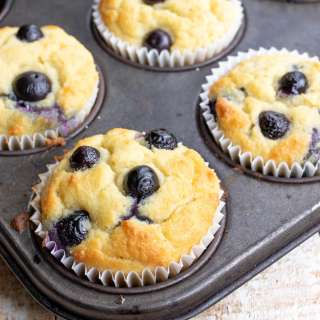 Blueberry Coconut Flour Muffins