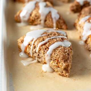 Vegan Carrot Cake Scones (Oil-Free)