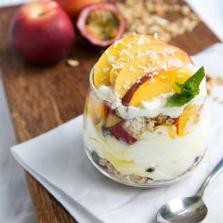 Granola Nectarine Yogurt Parfait