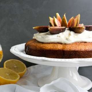Lemon Beer Cake with Honey and Figs