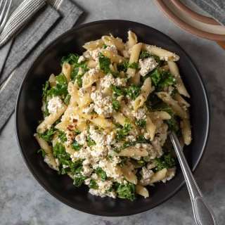 Lemon Ricotta Pasta With Kale (Vegan)