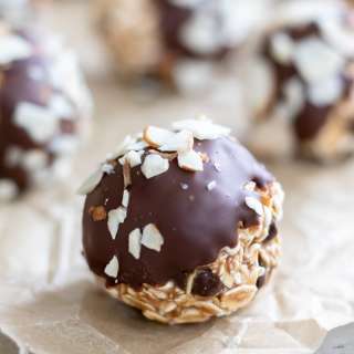 Salted Chocolate-Almond Popped Sorghum Balls