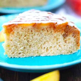 Slow Cooker Peach Upside Down Cake