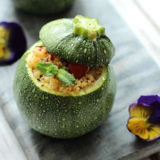 Stuffed Zucchini With Turkish Couscous Salad