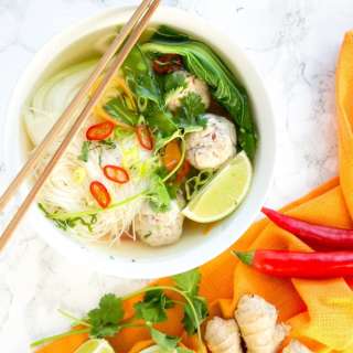 Thai Turkey Meatball Soup