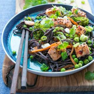 Thai Sweet Chili Salmon Soba Noodles