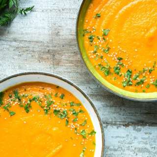 Carrot and Ginger Soup {Vegan+GF}
