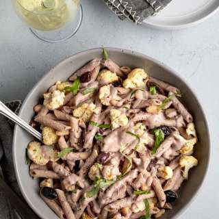 Creamy Olive Pasta With Cauliflower
